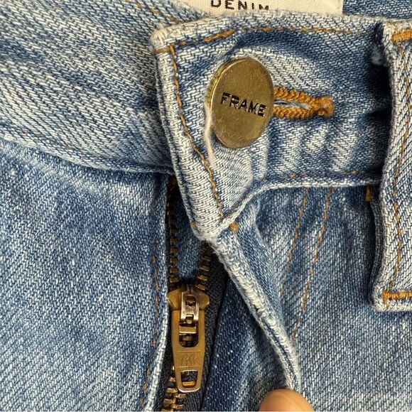 Frame Denim Le Mini Skirt Fray Edge Women' Size 24 Ryde Style LMSKRE207 - Picture 3 of 6